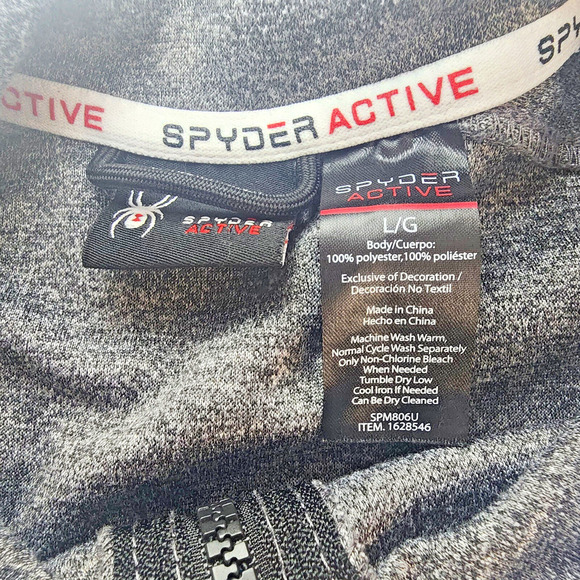 Spyder Jacket Gray Active Proweb Full Zip Up Track Coat Athletic Gym Mens Large - Picture 6 of 8